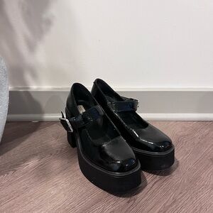 Steve Madden Black Platform Mary Janes